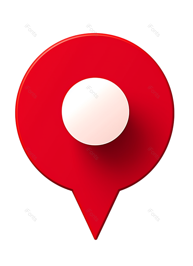 简约图片,地图元素,红色PNG,导航免抠素材
